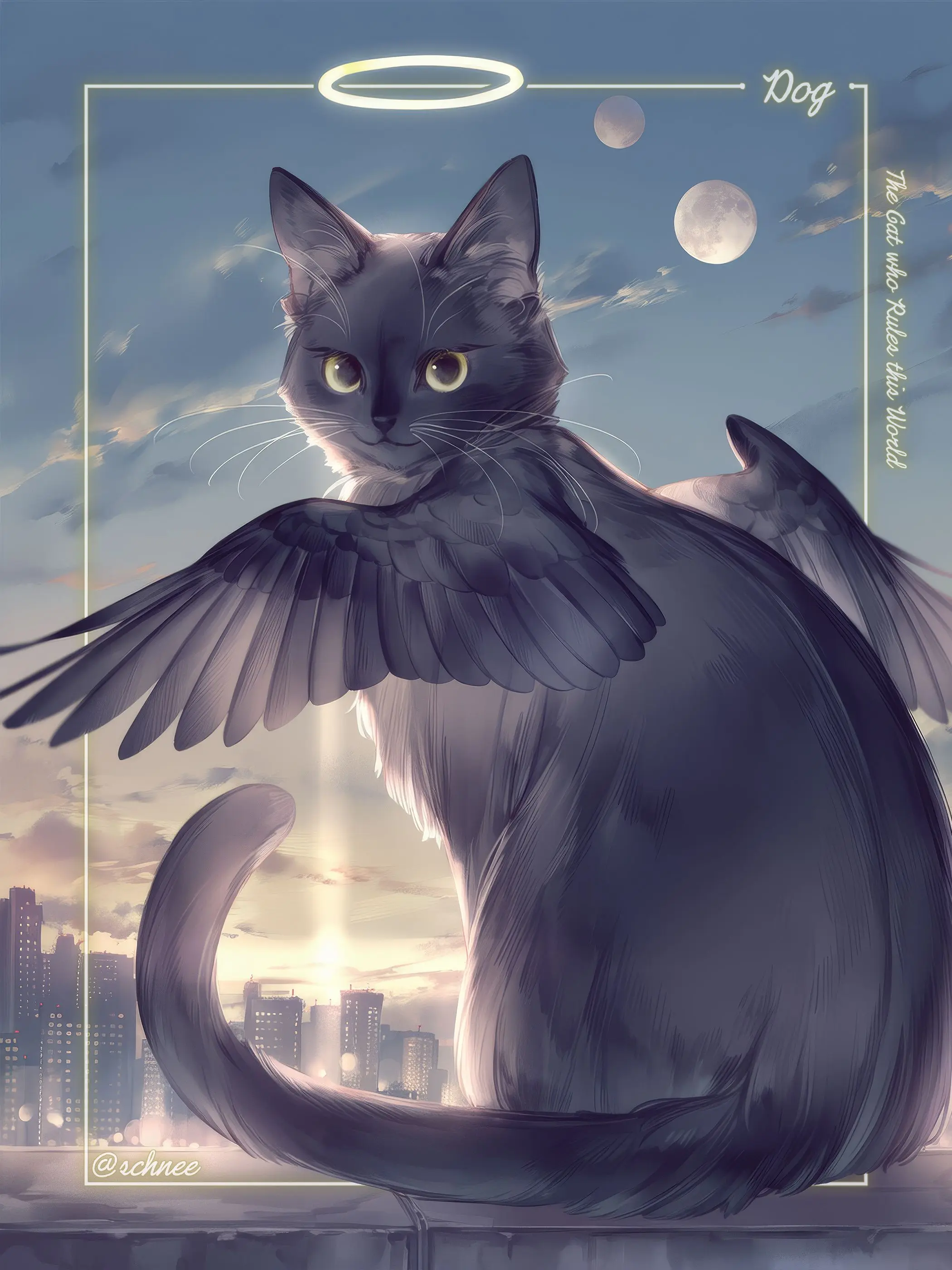 schnee의 세계를 관리하는 고양이 도그