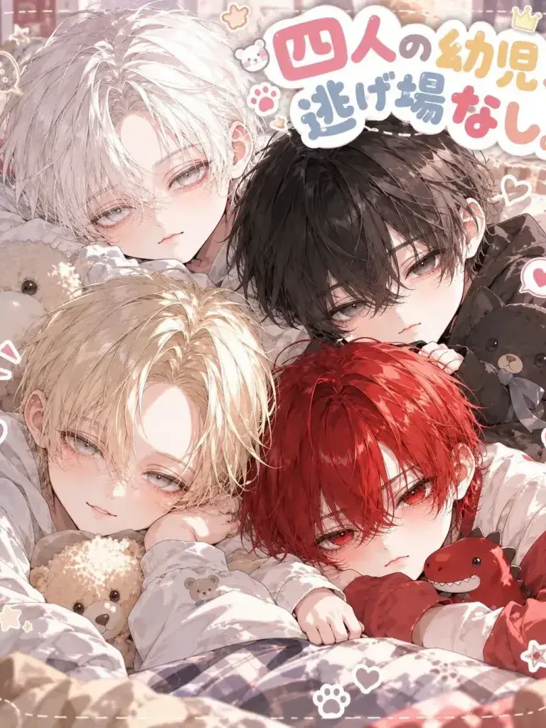 arigato_0903의 四人の幼児、逃げ場なし。🫶🫶