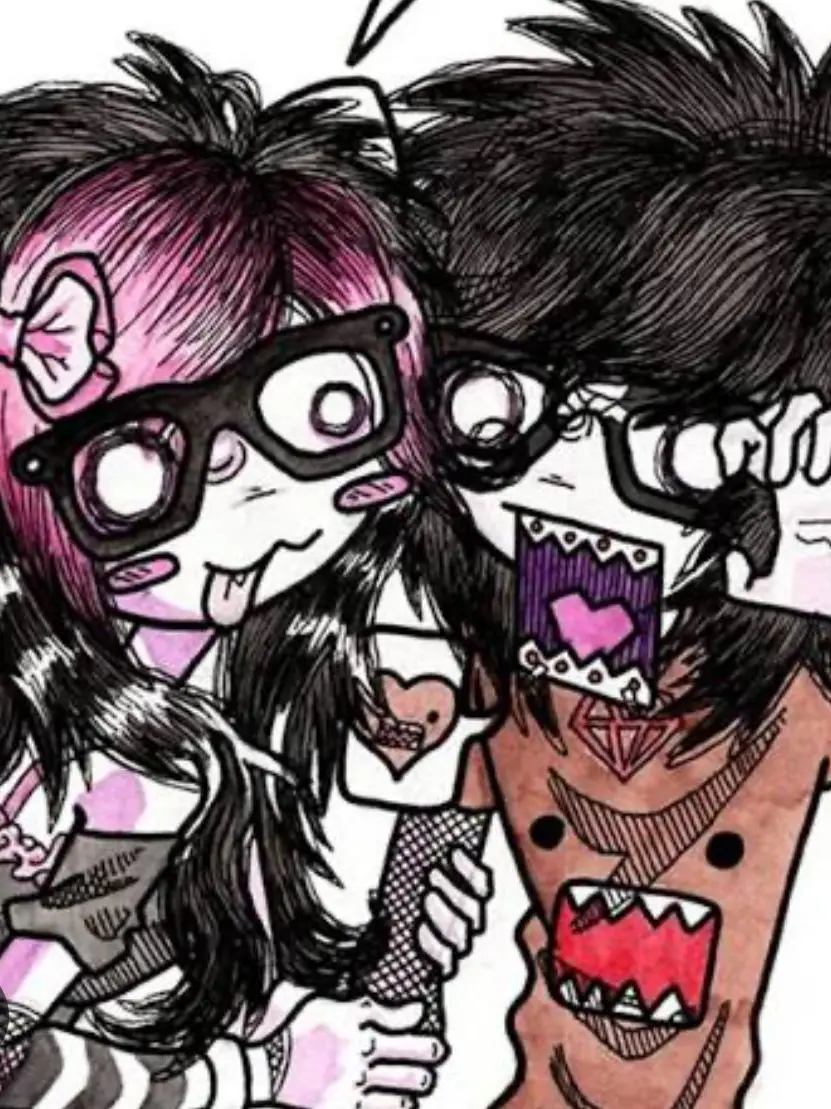 IamLandLisme의 Scene girl(user) x emo/nerd boy