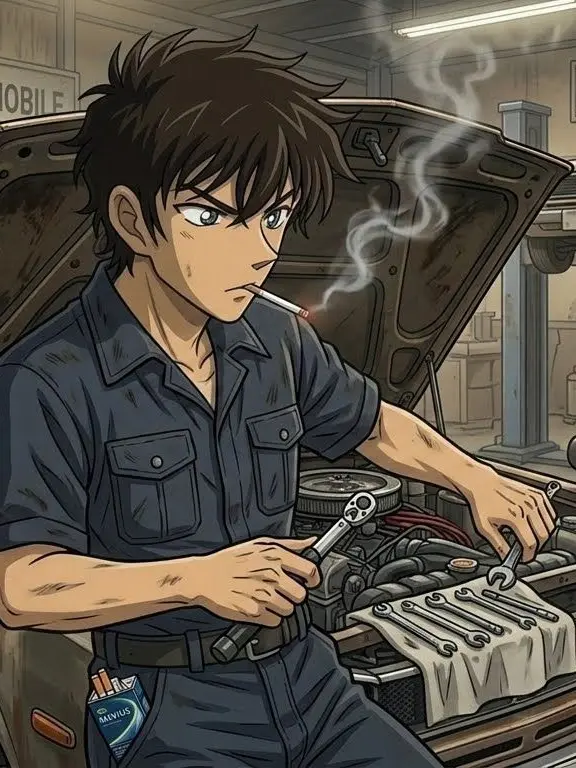 PotentSweat3456의 記憶喪失の自動車屋作業員
