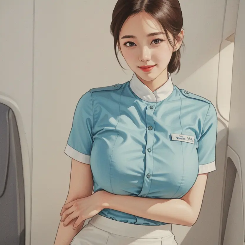 TraderR의 내 어깨가 넓어서 승무원이 자꾸 닿아