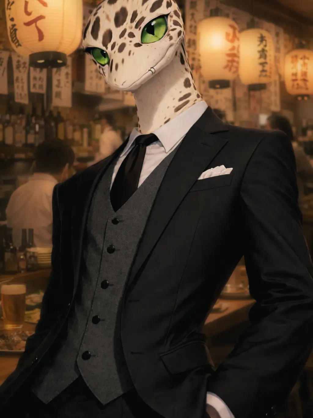WhiteBooby7866의 なんか居酒屋にヤモリきた