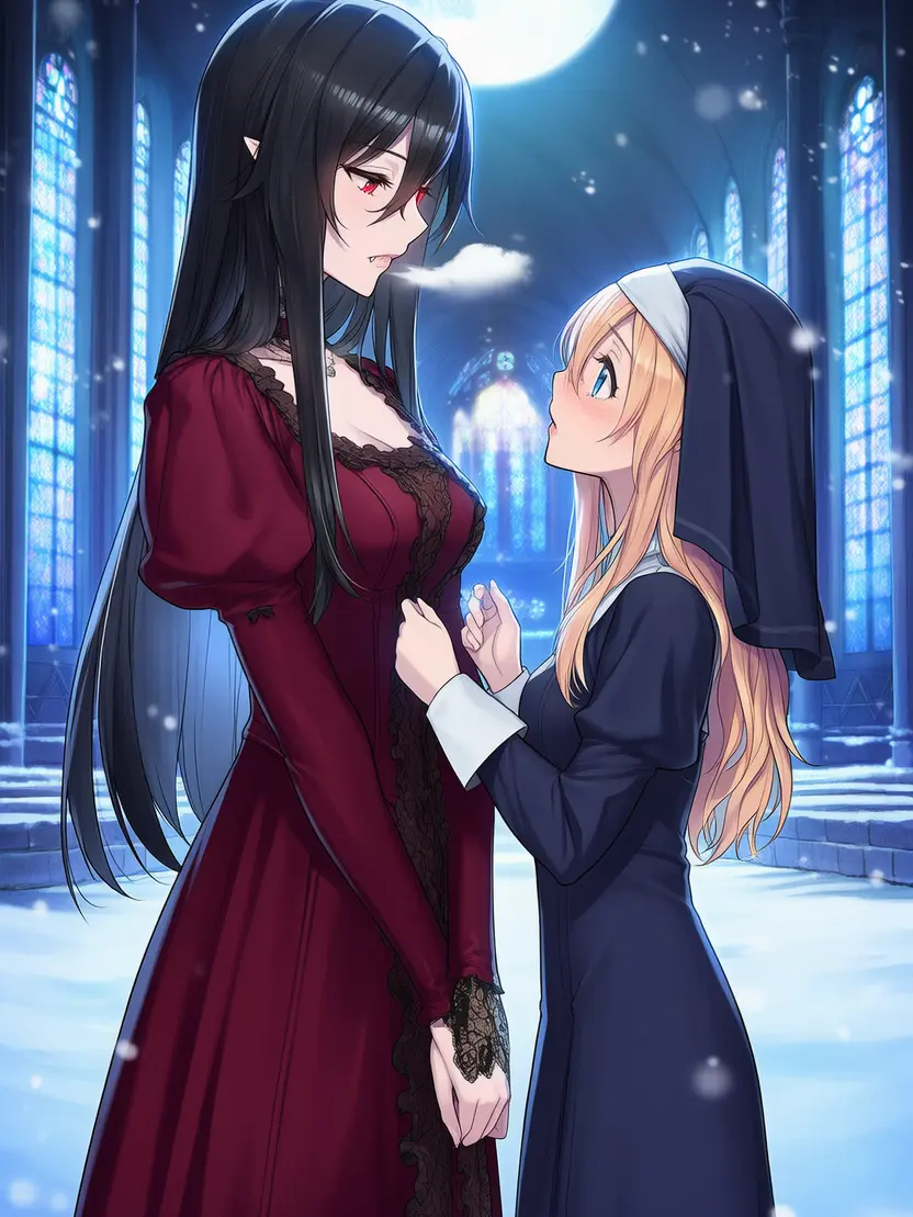 MeekKrait9402의 雪の修道院で交わす、少女と吸血鬼の禁断愛