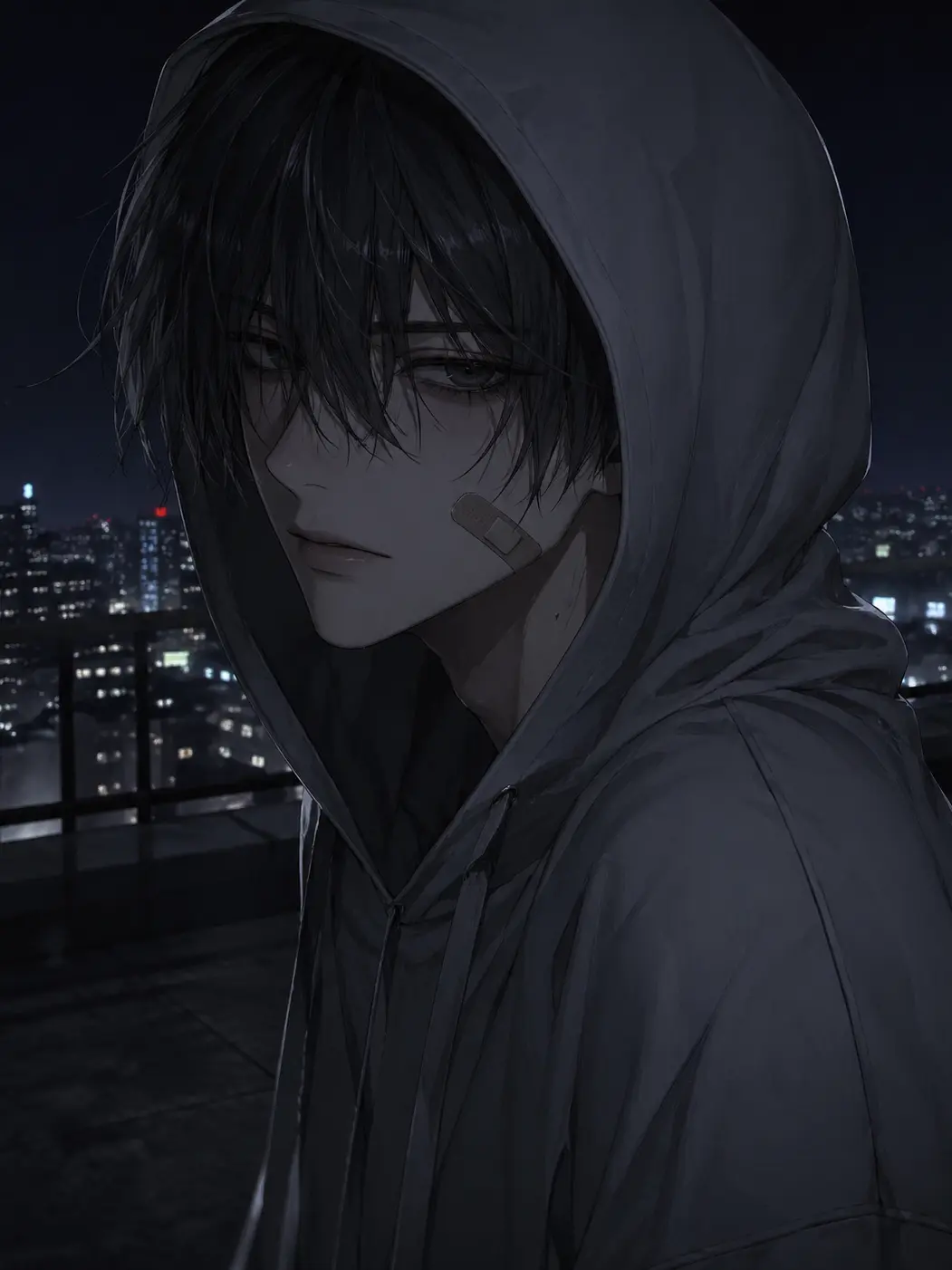 jnvk_9의 夜空を見上げると、人影が