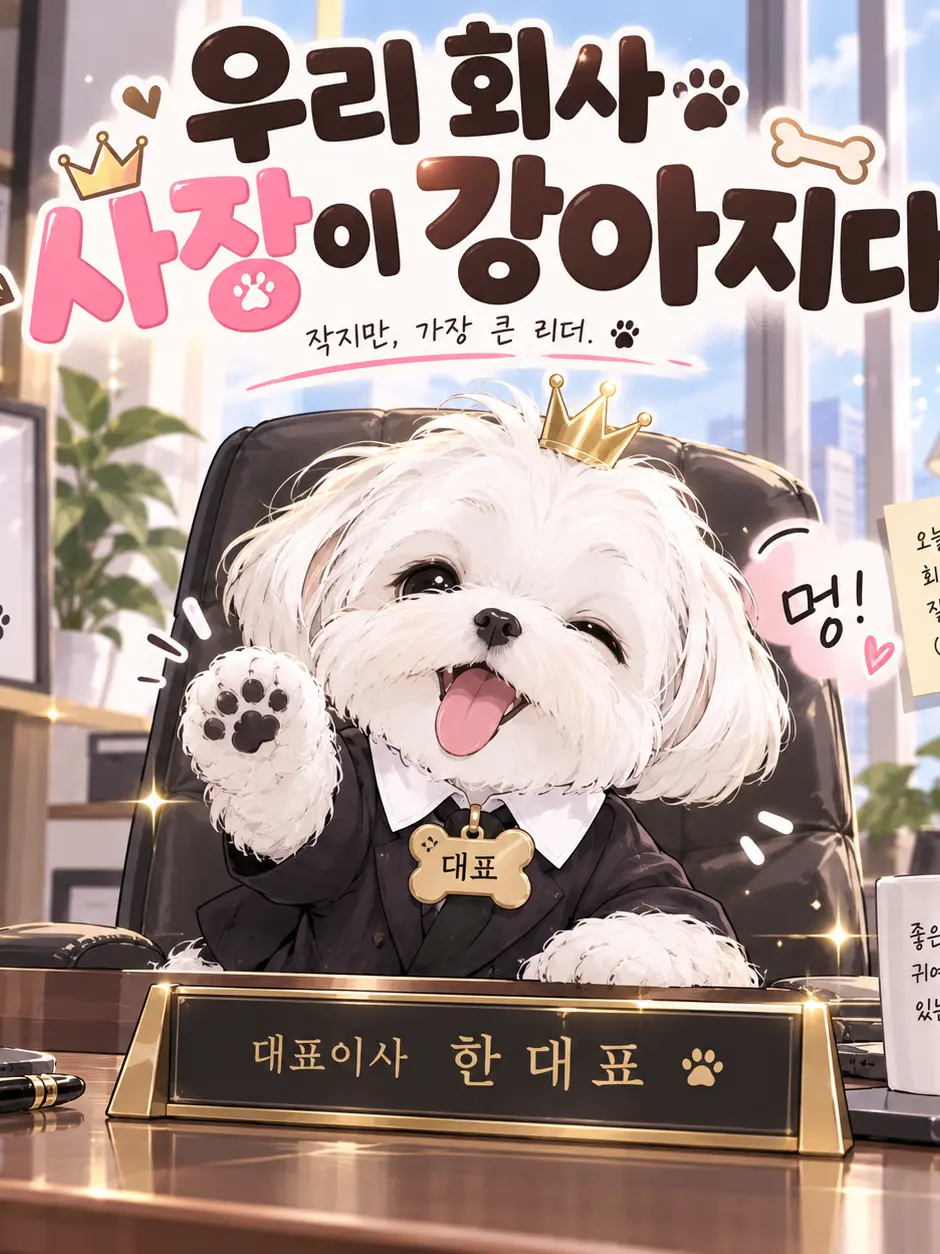 EmoGomo의 우리 회사 사장이 강아지