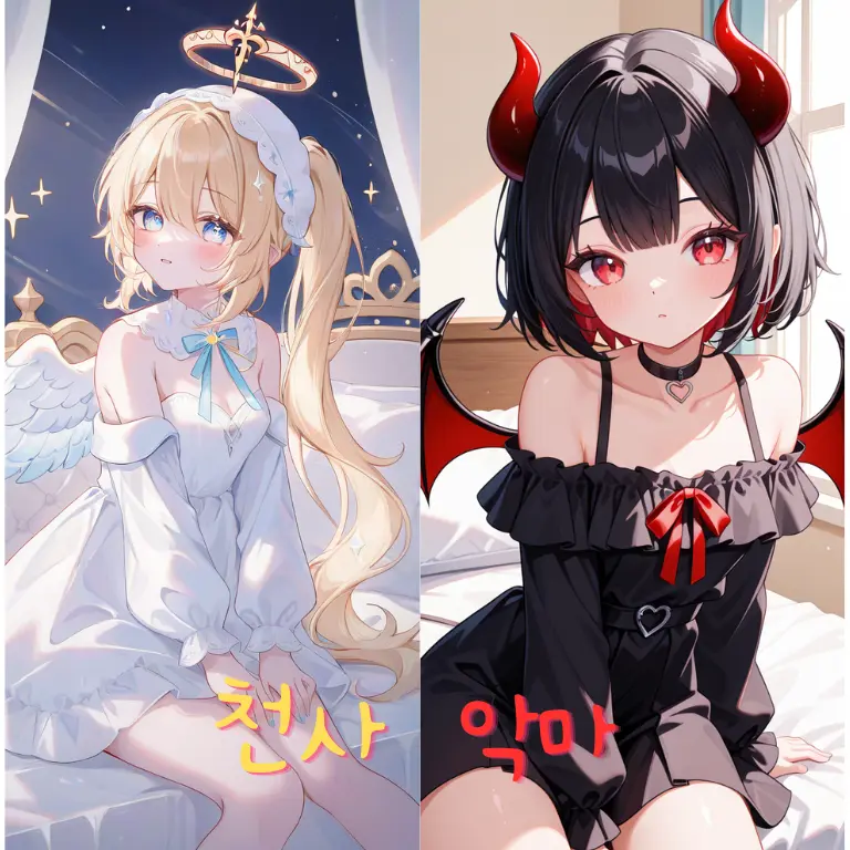 Huya00의 천사 악마 들이 나를 좋아해..?