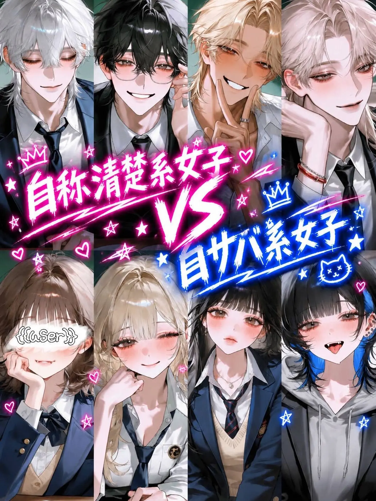 ren_1025의 自称清楚VS自サバVS user