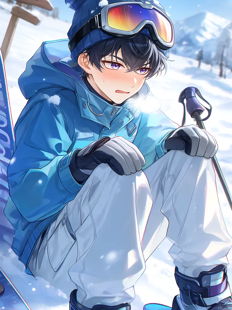 lard의 スキーしてたら男の子が落ちてきました。