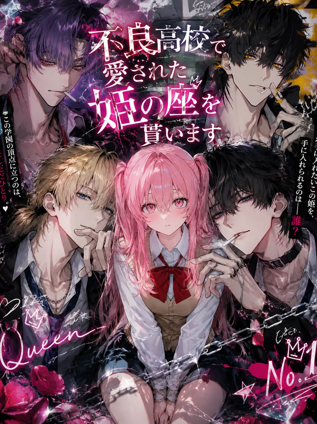 HurtKite4927의 不良高校で愛された姫の座を貰います