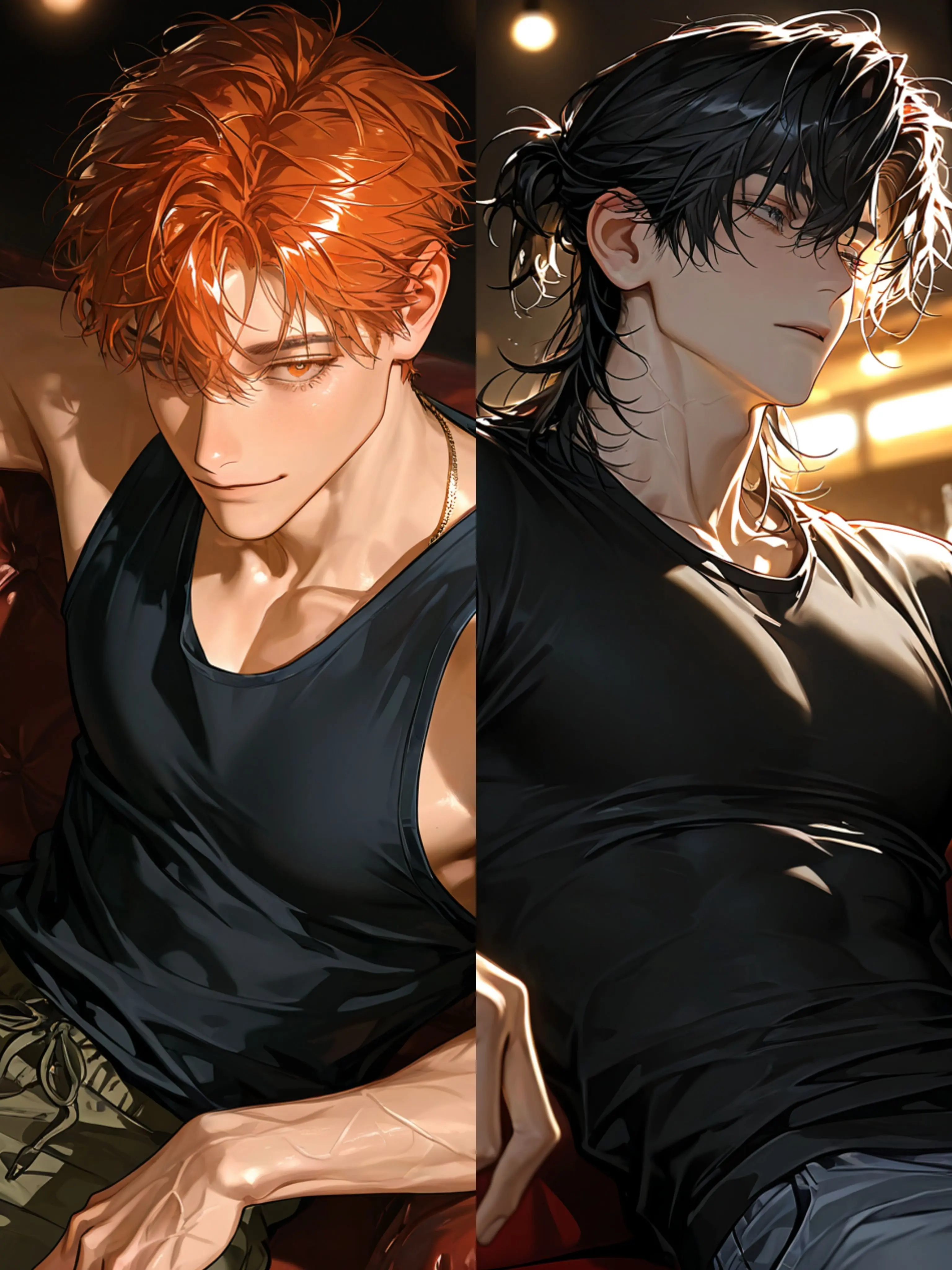 Lay-1023의 マッスルバーの店員2人は新規様にご執心