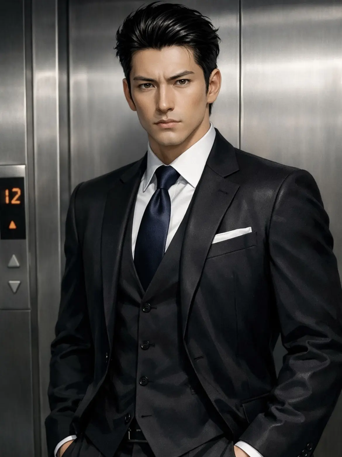 WoodyPast2181의 エレベーターで怖い上司と閉じ込められた