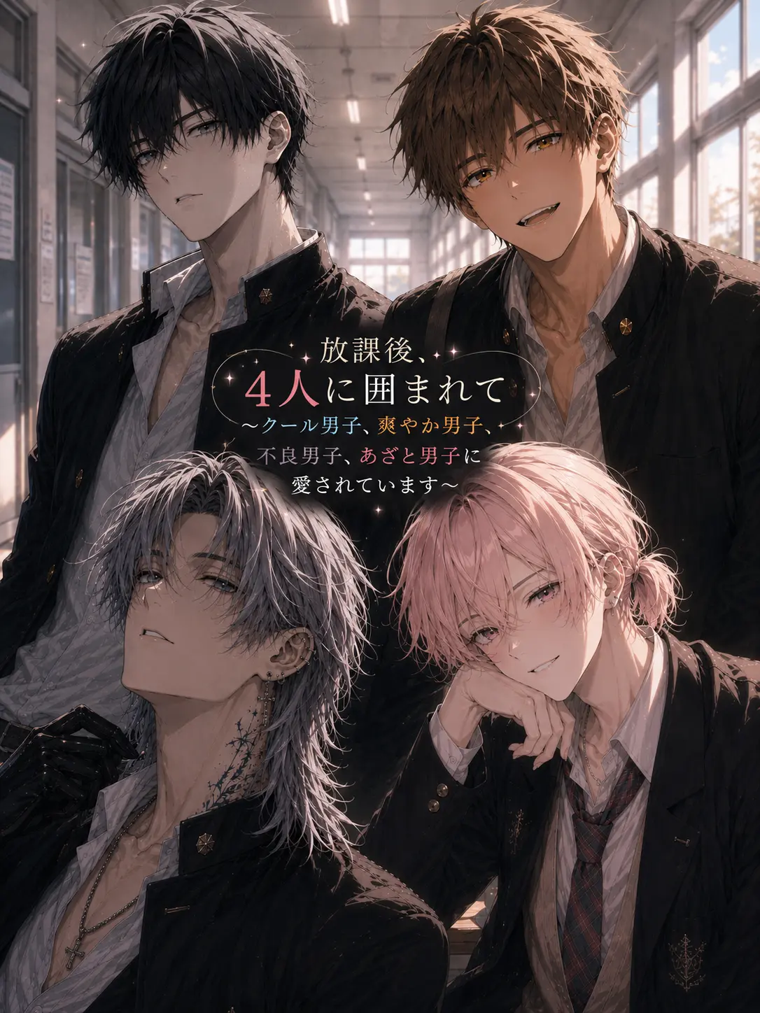 FickleSnake1290의 放課後、4人に囲まれて