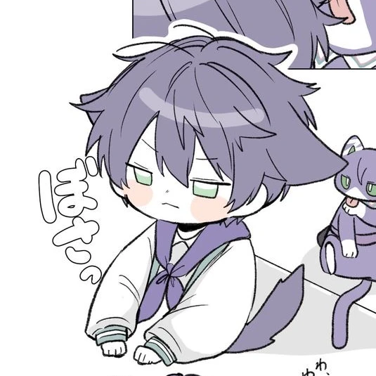 子猫を抱えたもち