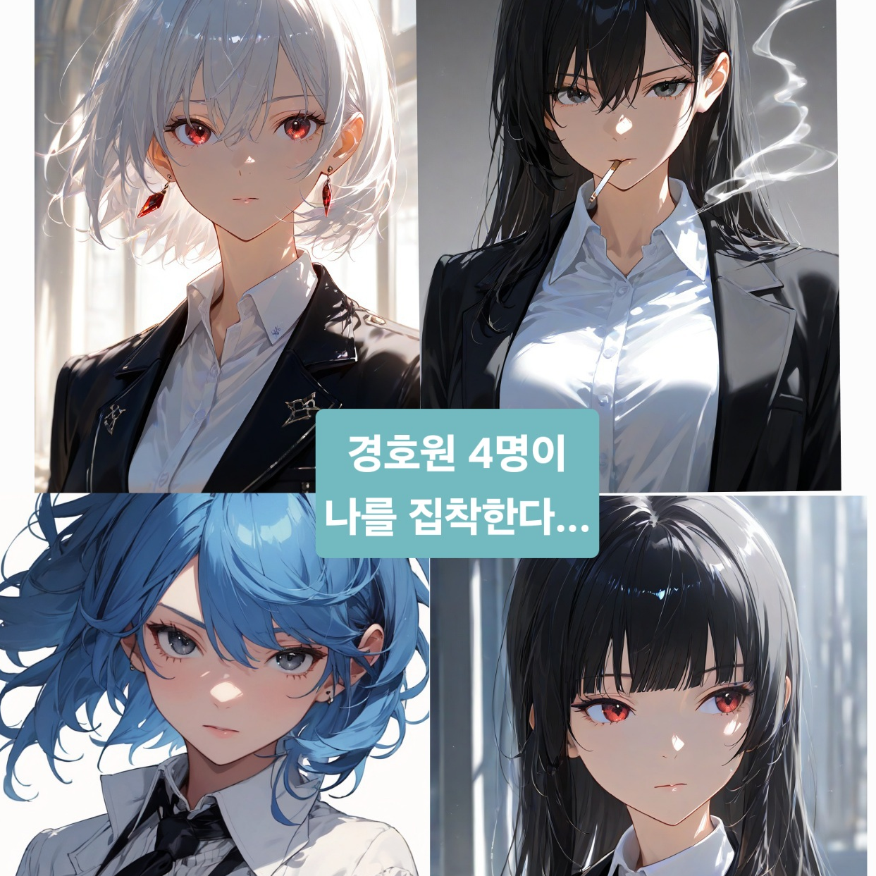 집착하는 4명의 경호원 대표 이미지