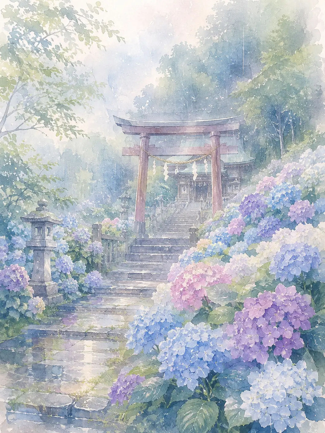Natu_의 紫陽花と龍