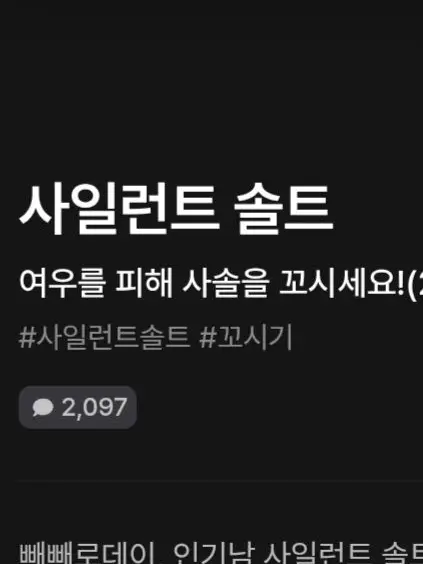 Love_aaa의 사일런트솔트