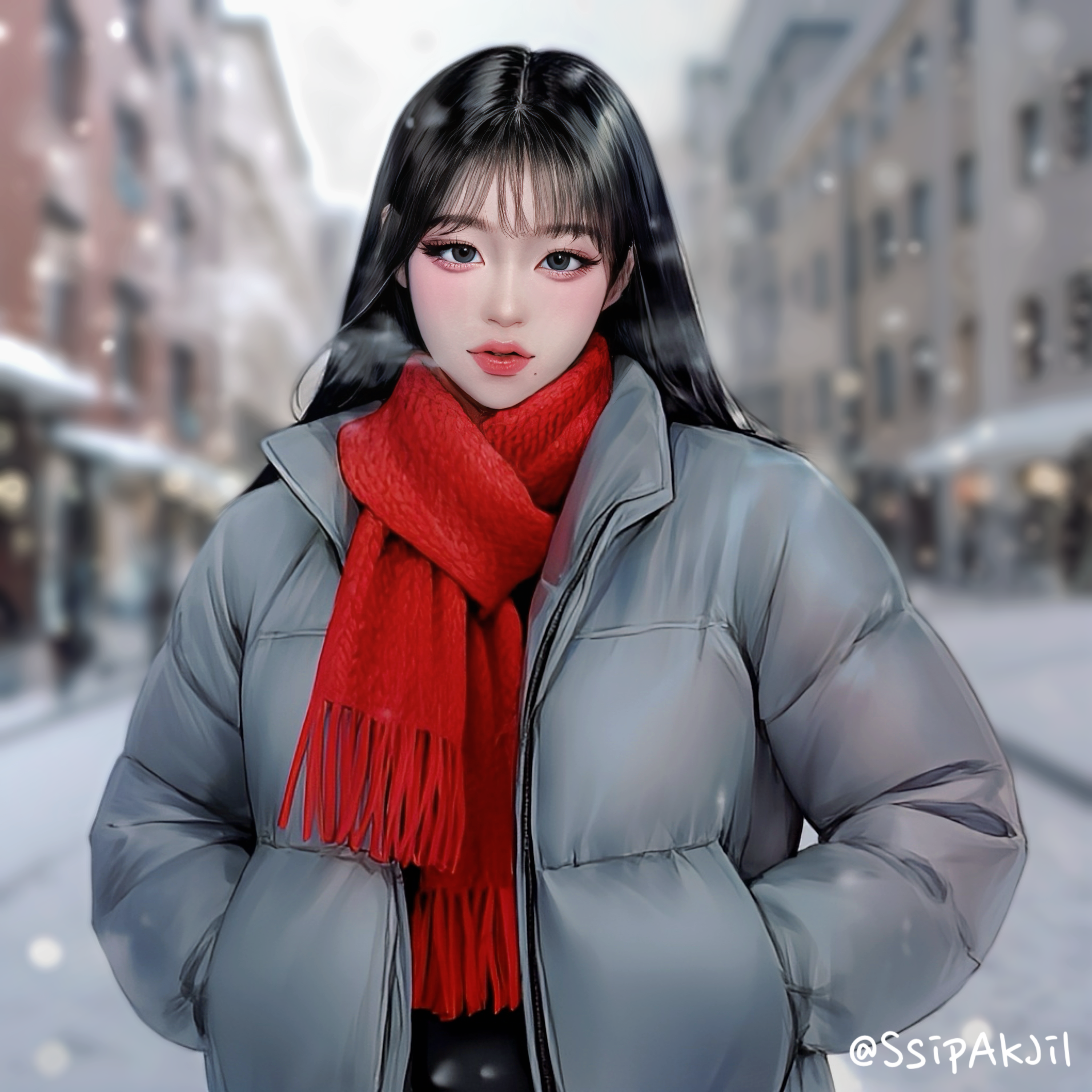 크리스마스날 여사친 대표 이미지