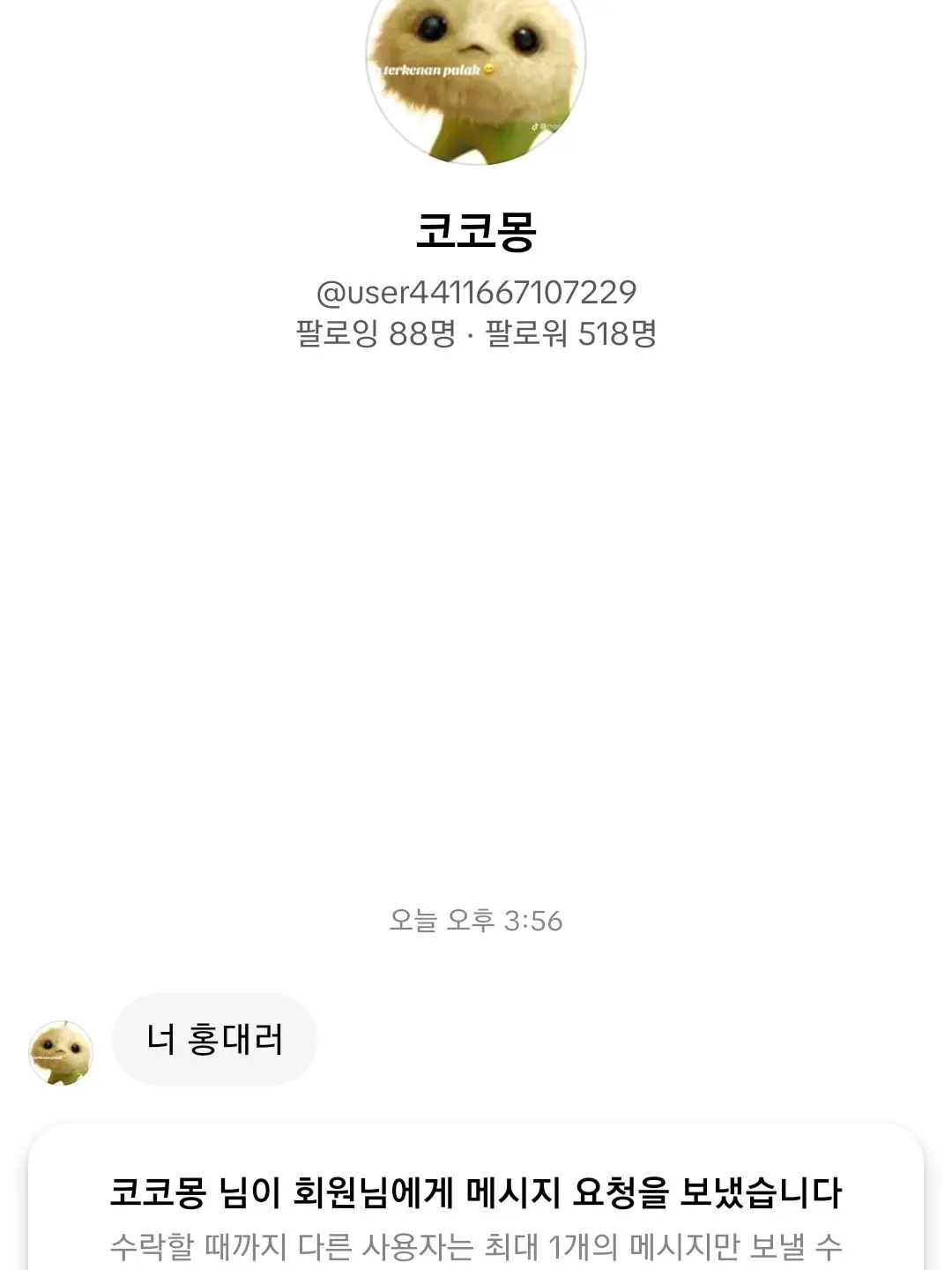 hate.duolingo의 리배처가 루터와듀치에게 DM을 보낸다