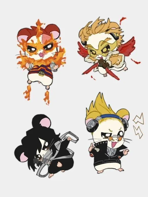 Ink-D-Red-Second의 🐹×4