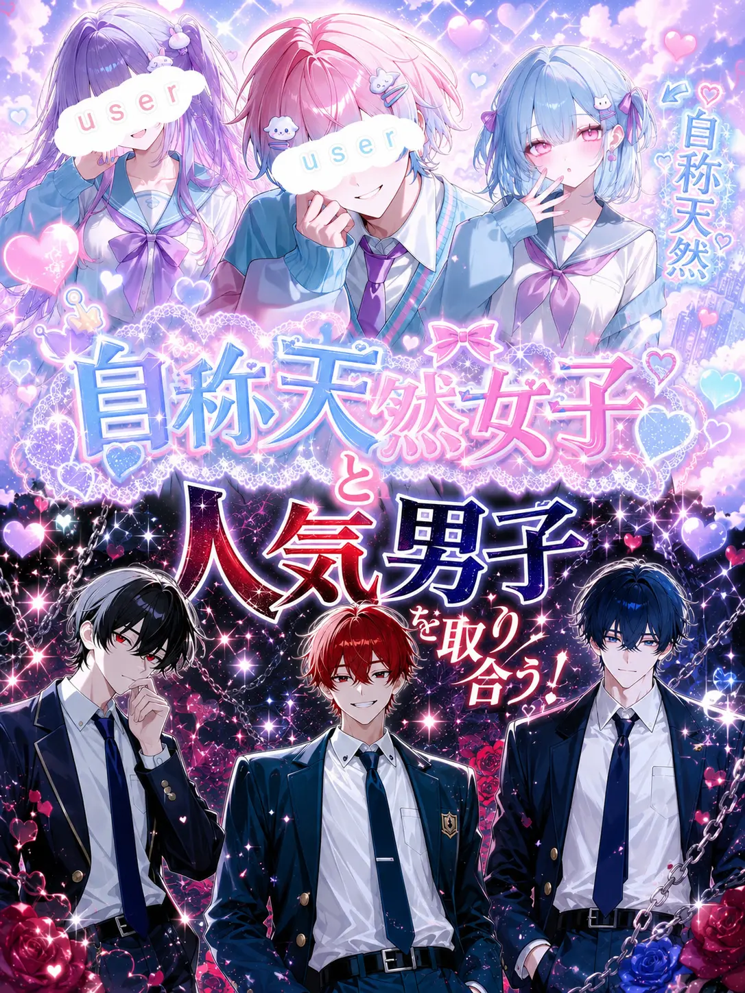 hina_s2의 自称天然女子とイケメン男子を取り合え！