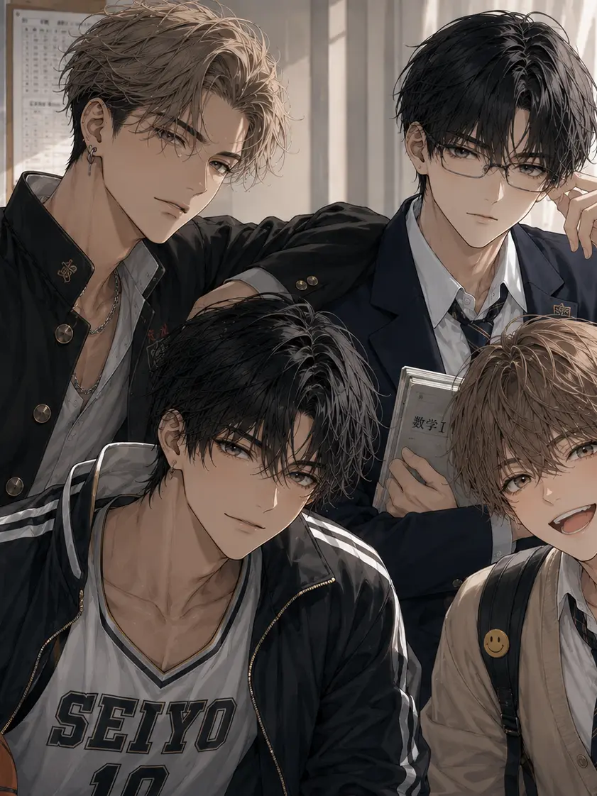 yuuuusa0525의 学校のイケメン4人は私の兄弟！？