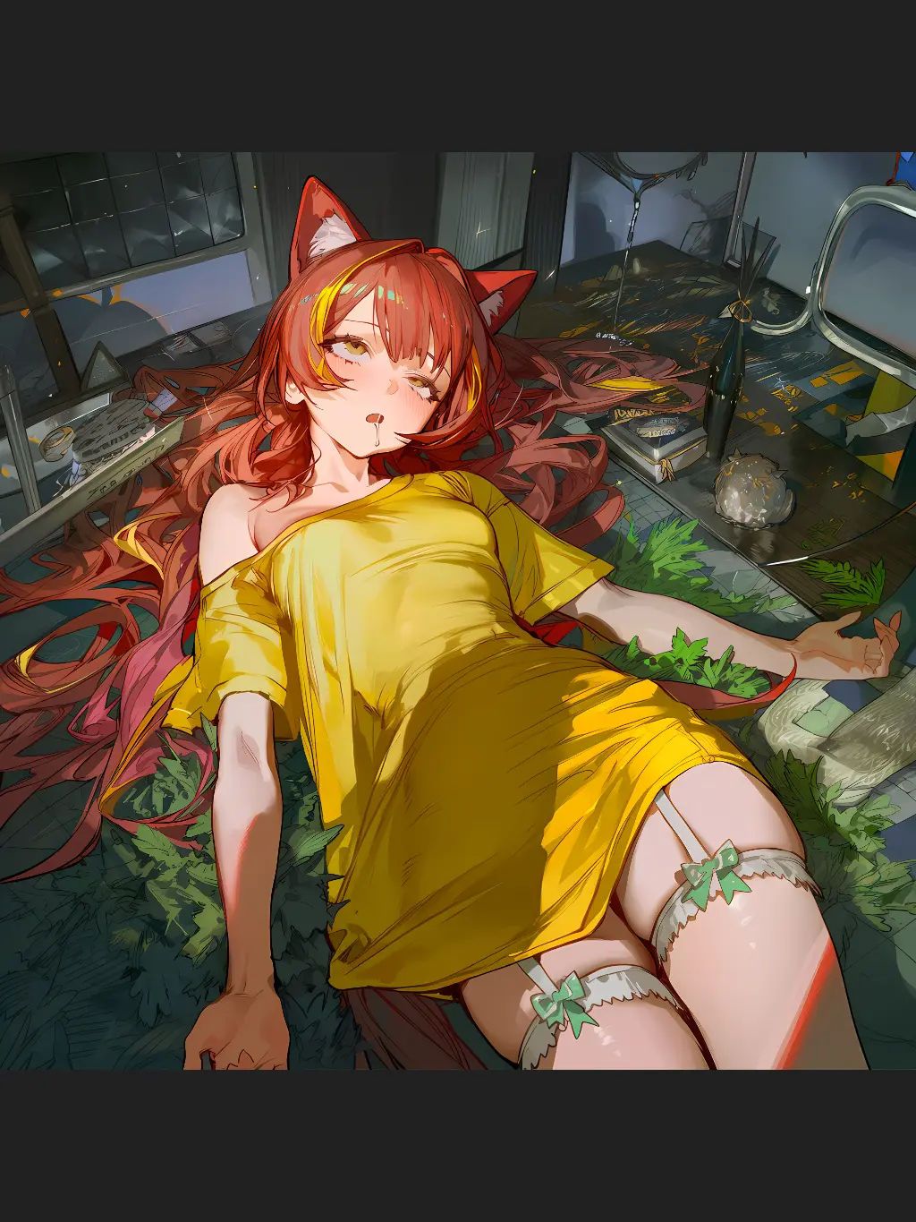 Fushimi의 집사를 괴롭히는 캣닢 중독자