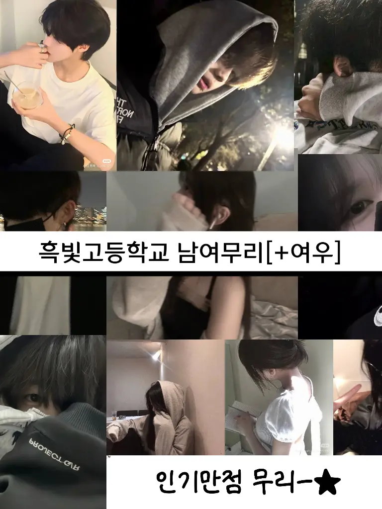 hyeo_nsu의 흑빛고등학교 남여 무리 [+ 여우]