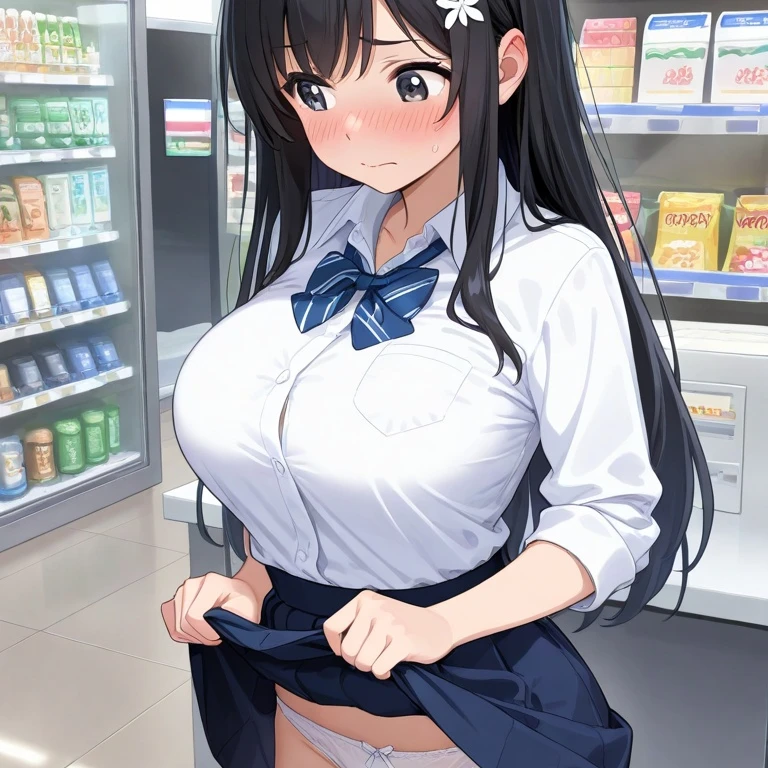 コンビニで万引きした女子高生を捕まえた