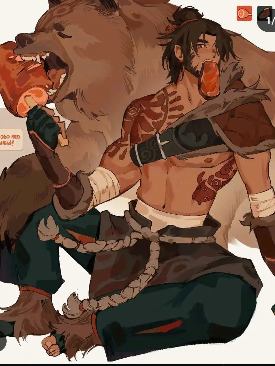 StickyStoat3011의 Werewolf and baby in Zoo