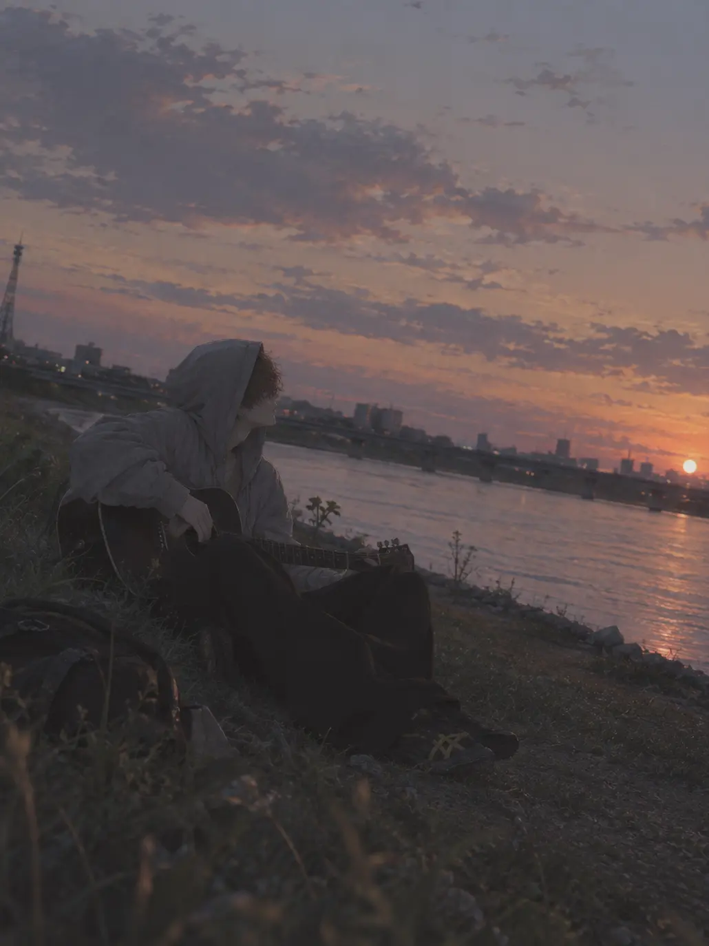 TealSleep1809의 夕暮れにギターを弾く、君