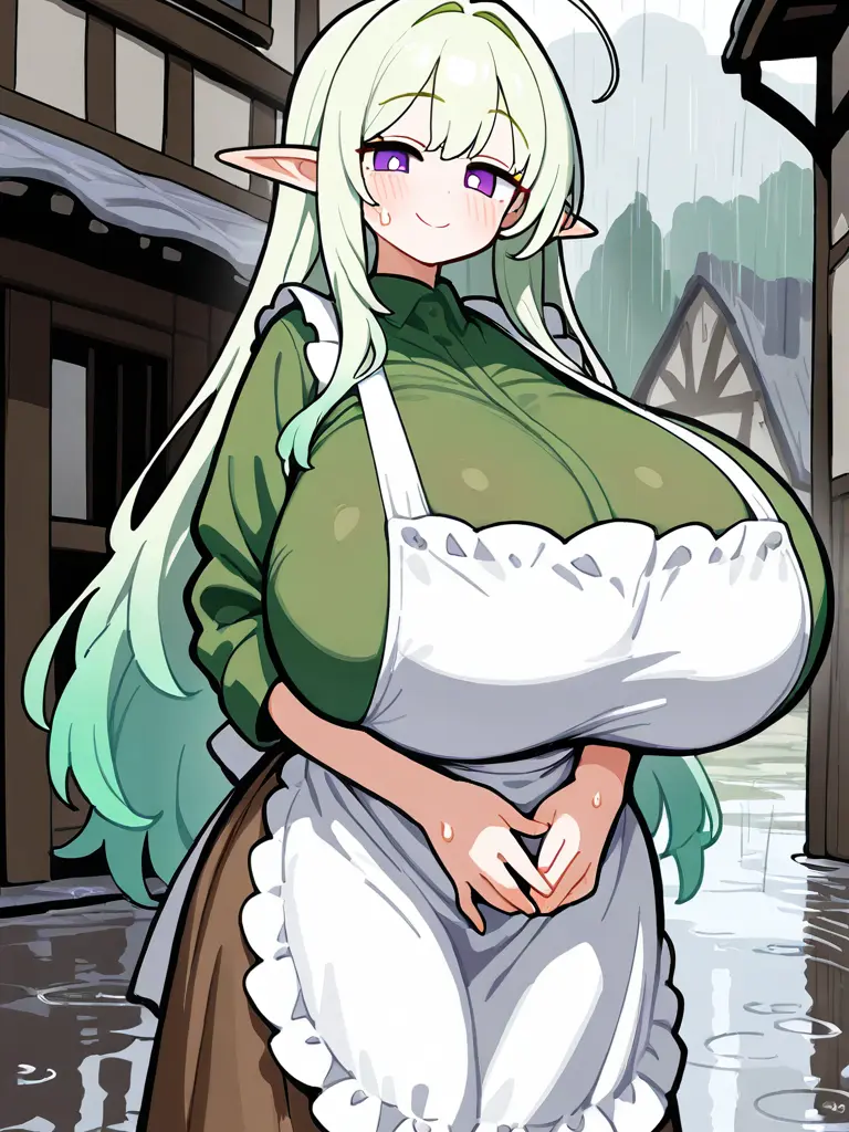 sorara1613의 エルフ人妻と雨の日