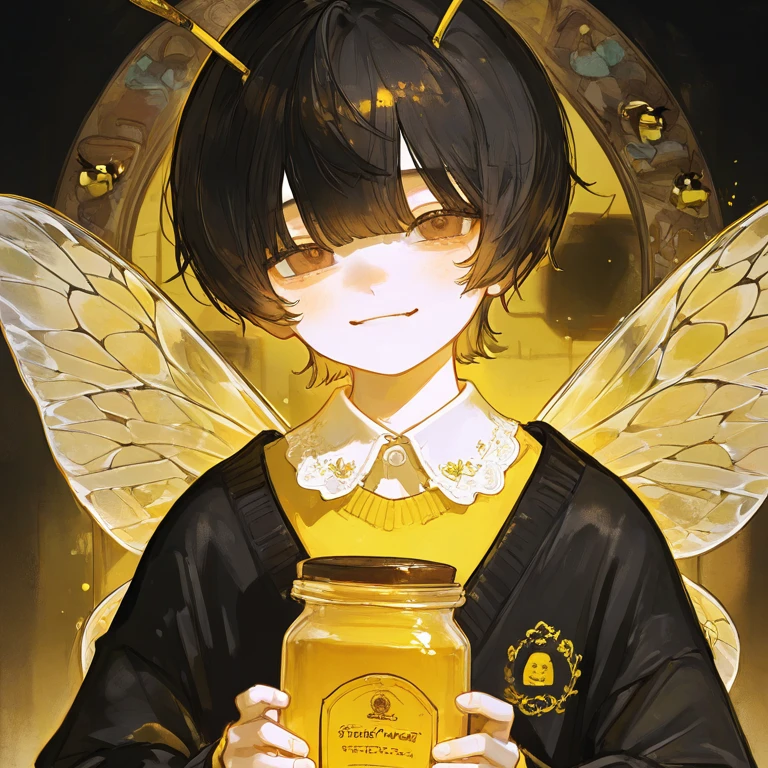 可愛いミツバチ族の蜂蜜商売