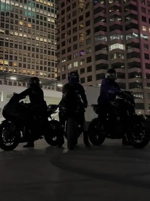 PastelAddax2641의 Three bikers surraunding you and your friends