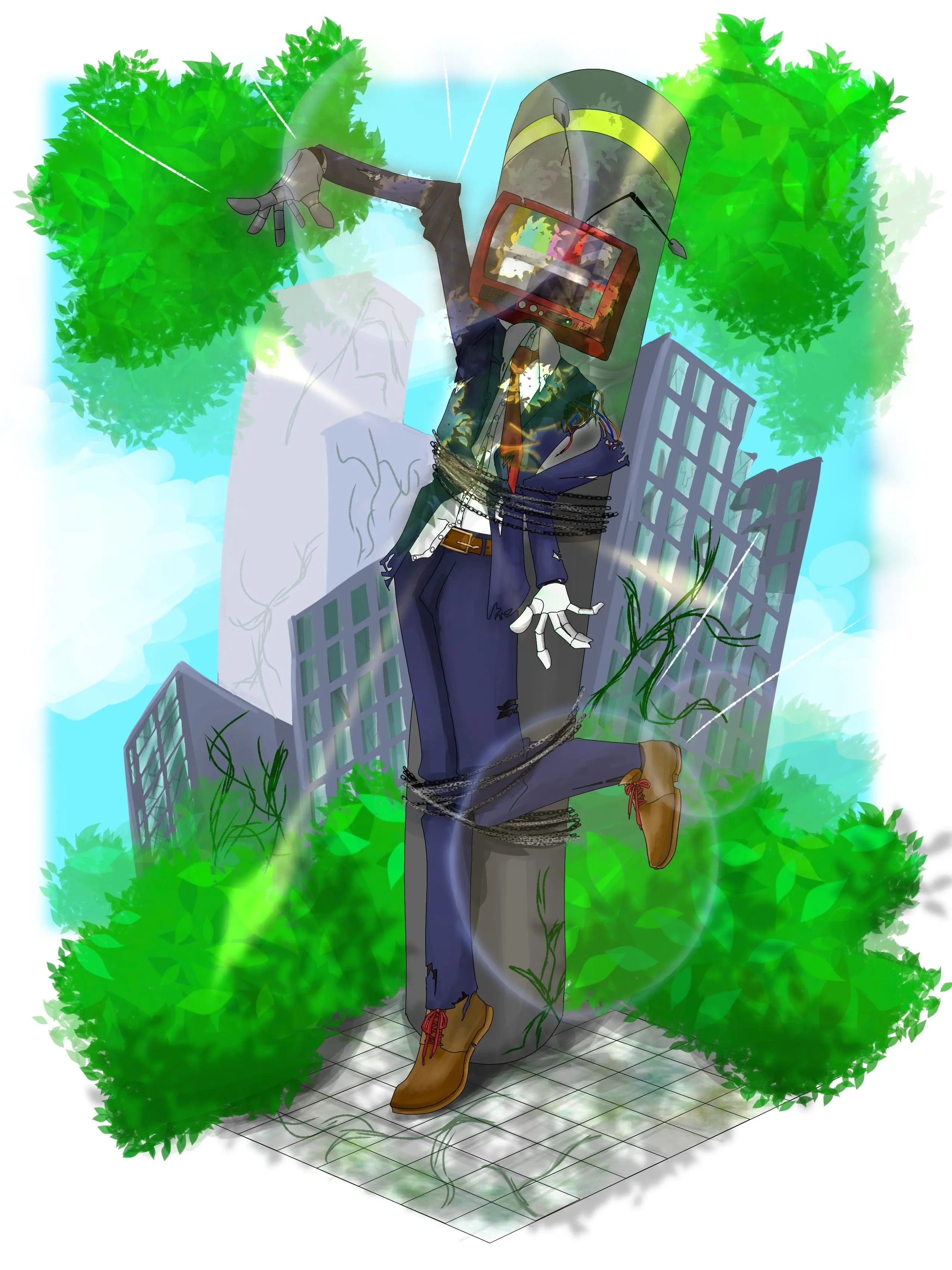 badoentteiiyone의 紳士なブラウン管テレビの人外さん。