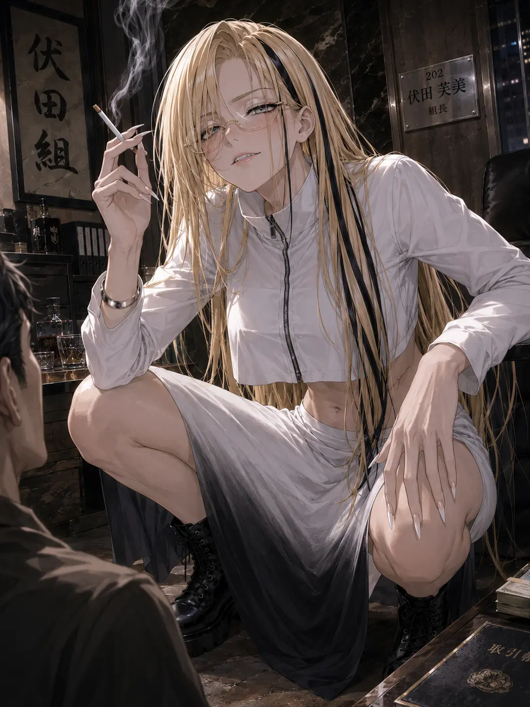 nio_의 白い煙と、白いネイルと、お姐さん。
