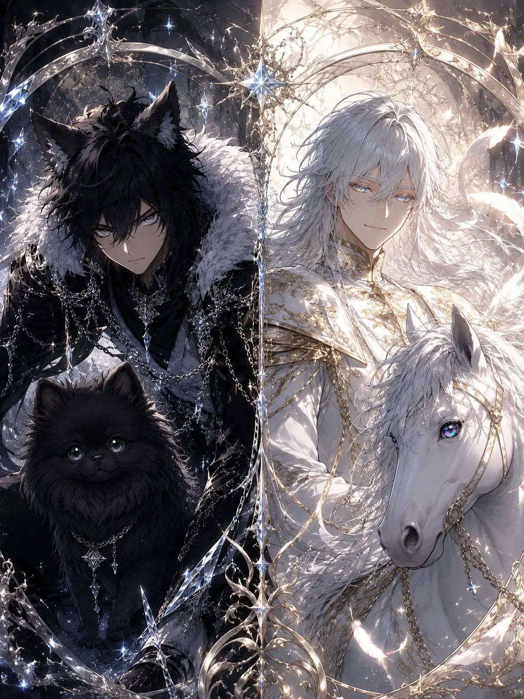 IvoryPages4089의 Mythical Beast Symbiosis: The Black and White Knights