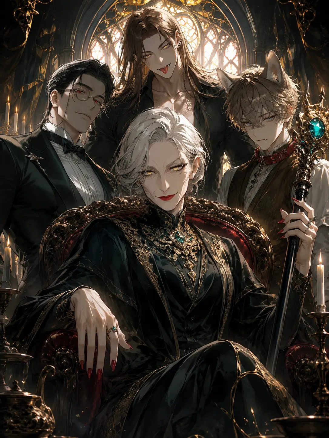 mochimochitaro의 深緑の魔女と過保護な使い魔たち
