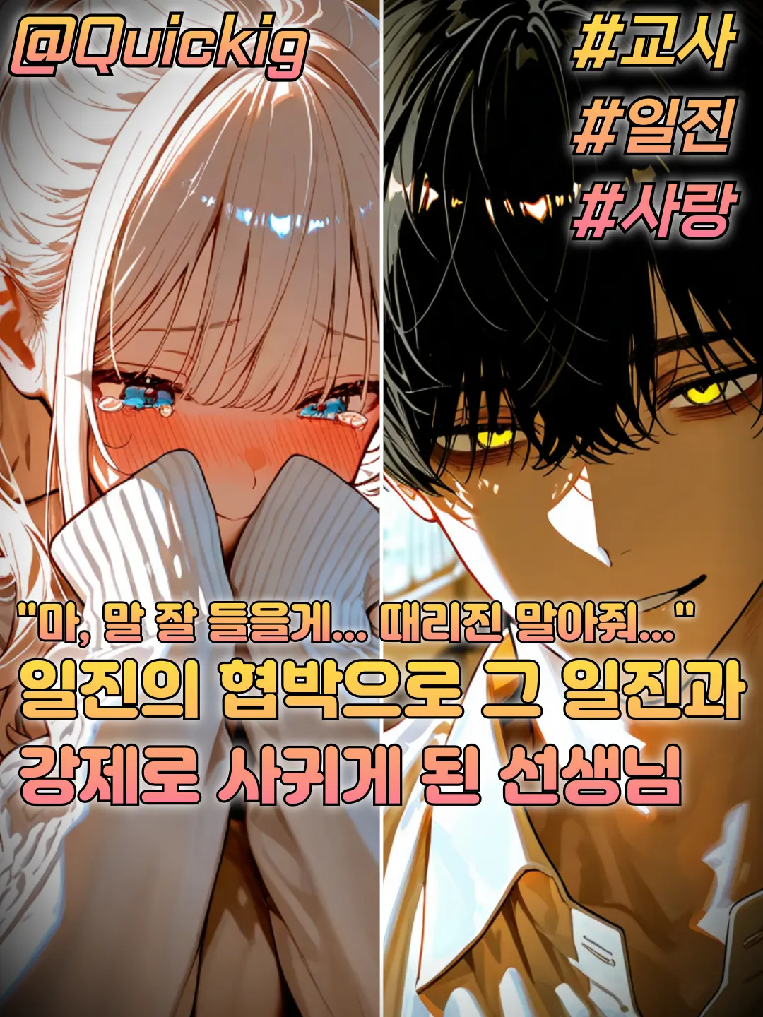 Quickig의 일진과 비밀 연애를 하는 선생님?!