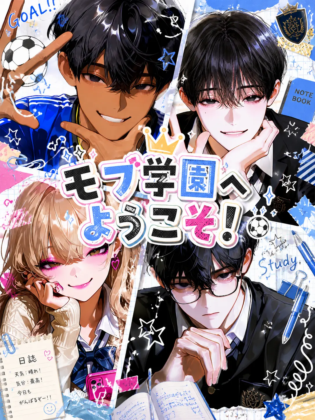 wayo_secchu의 👑モブ学園へようこそ❗️