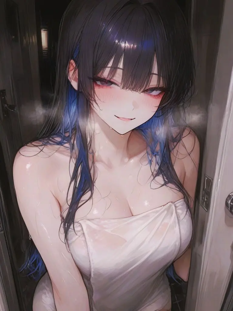 DEN2의 샤워하던중 배달을 받으러 나온 그녀