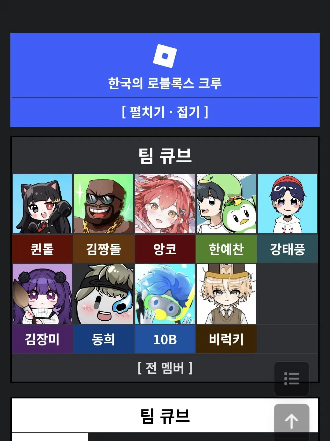 VainPlow0003의 팀큐브인 여우 곁들인 갠용임