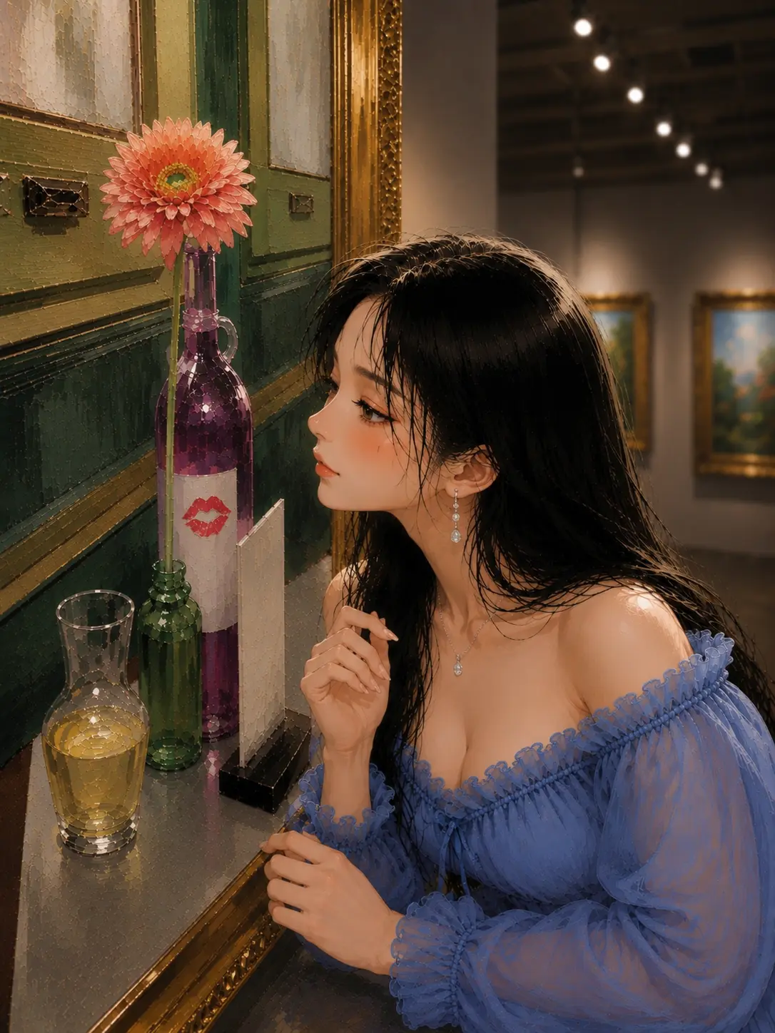 ayayaya11의 내 그림에 키스마크 남긴 그녀
