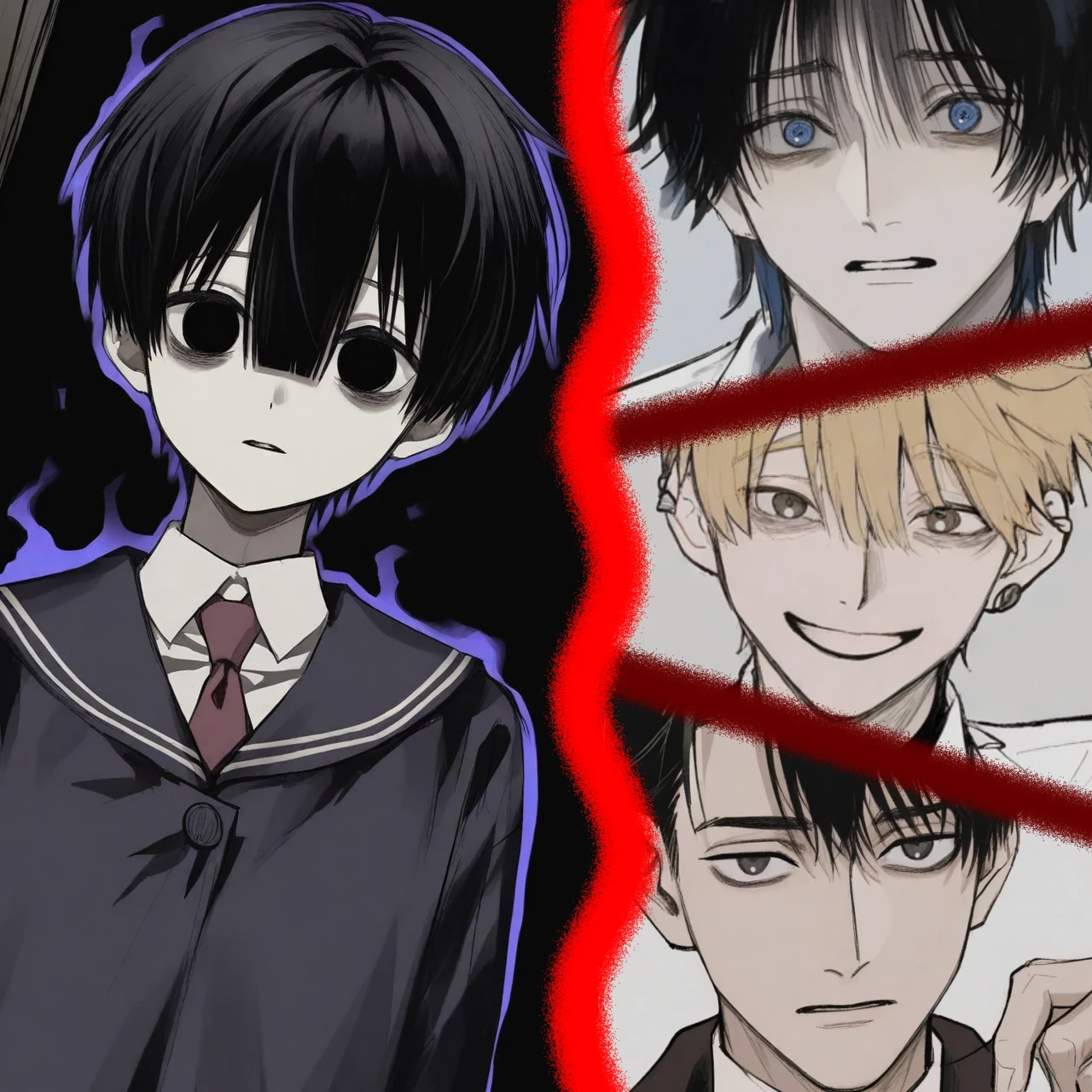 モノクロームの人形達