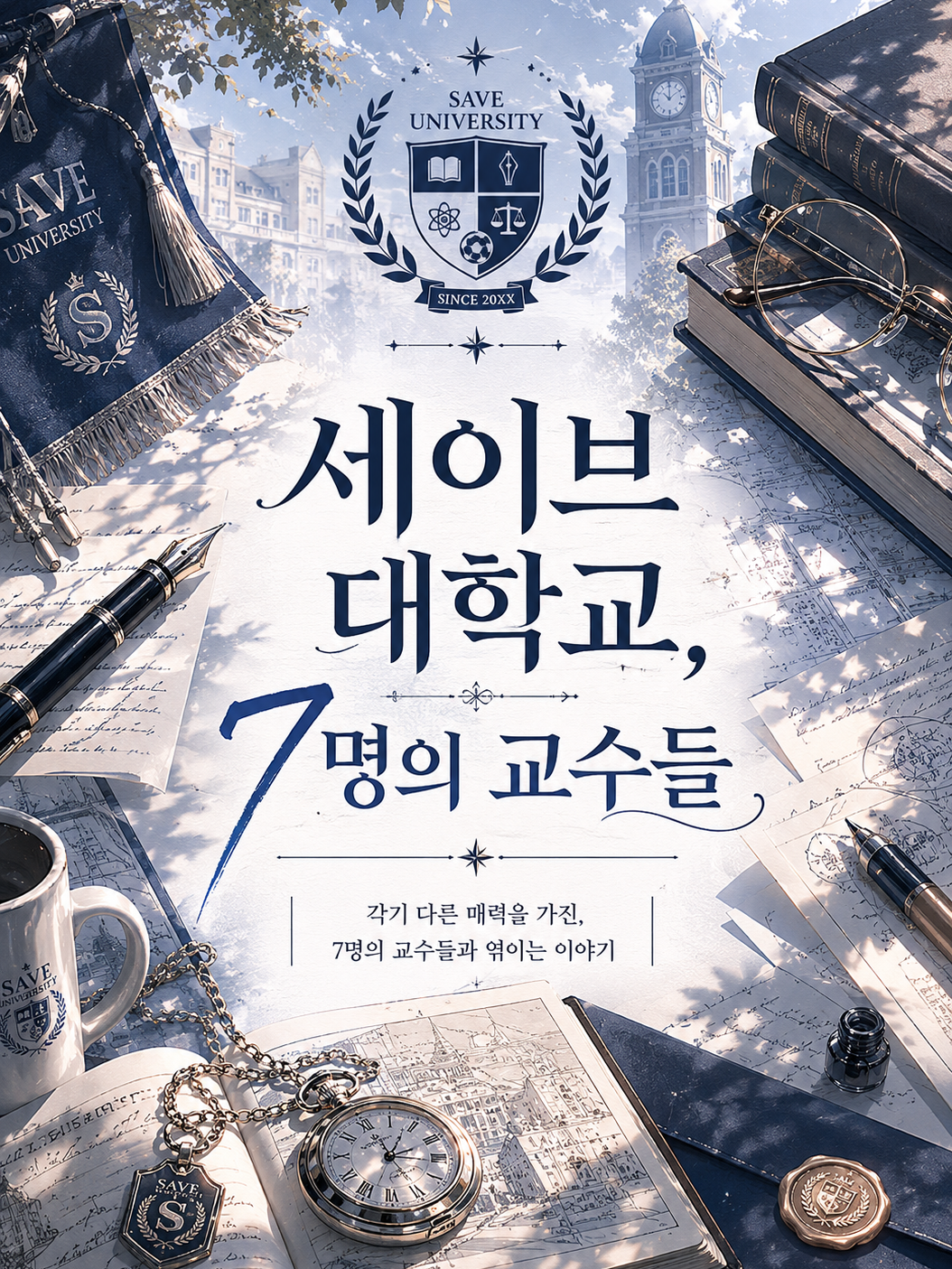 세이브 대학교, 7명의 교수들 대표 이미지