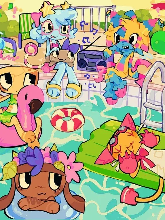 PoppyafanRawr의 Beach/pool party [dandy world + pickme]