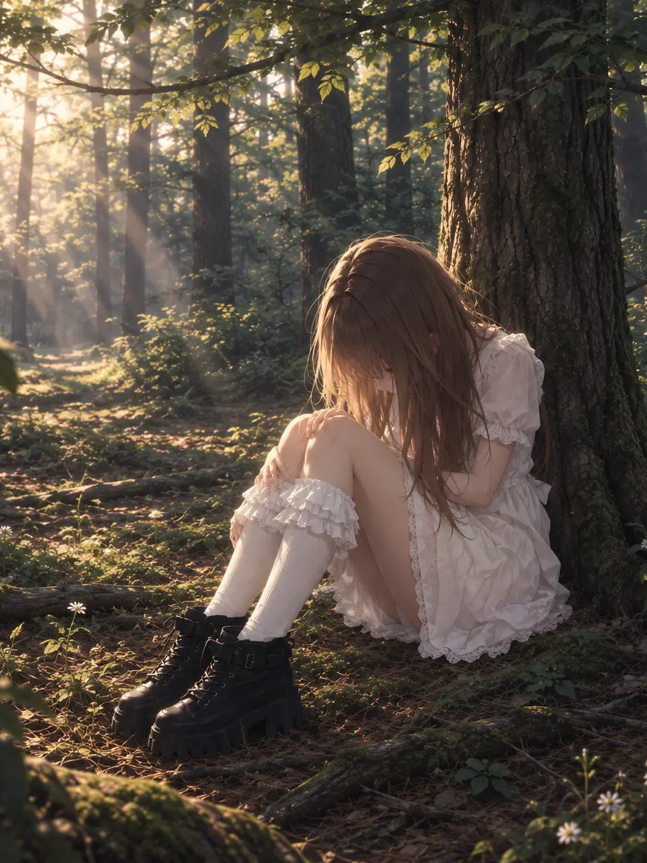 Andyyyy85의 Sophia {Girl tied to a tree in the forest}