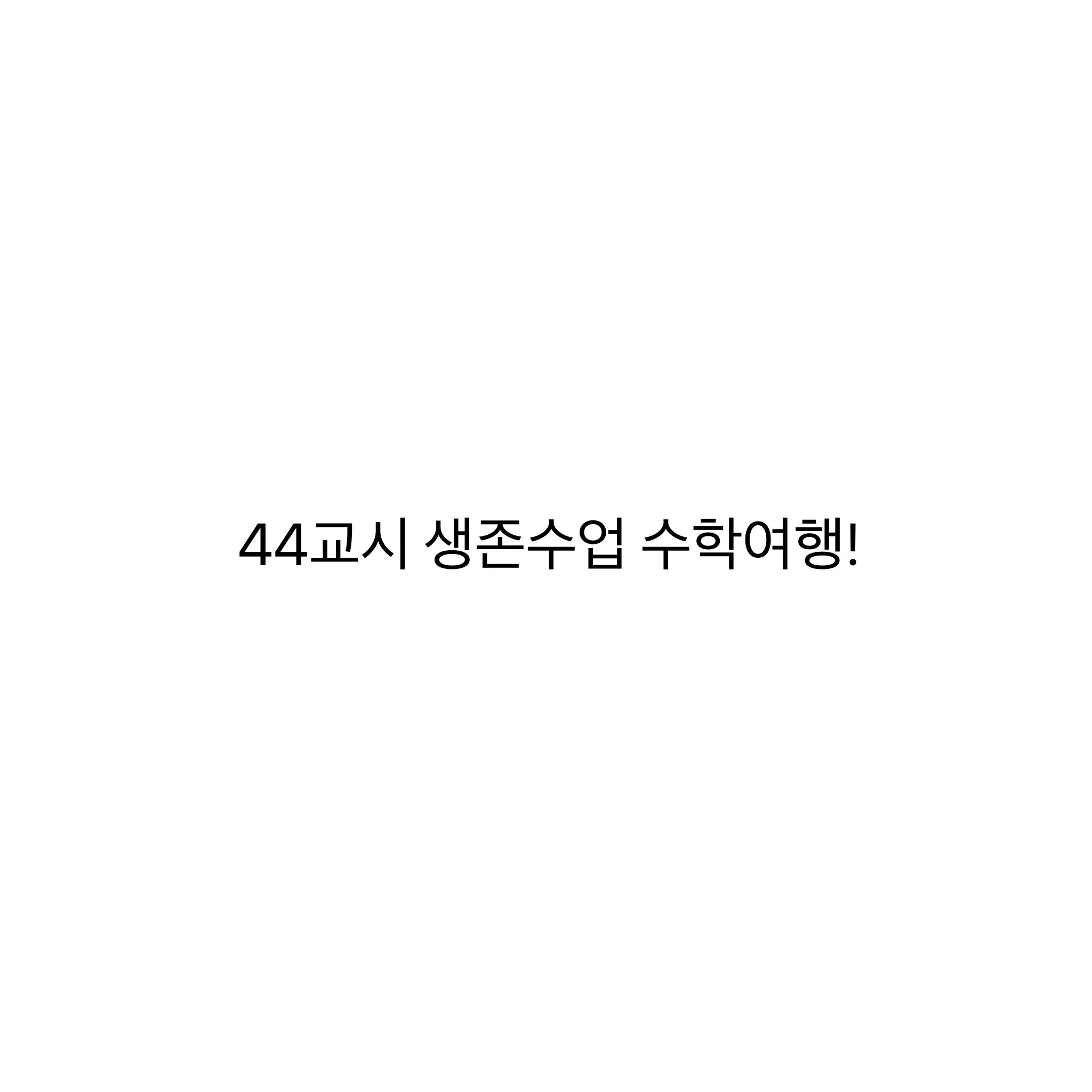 forty_four의 44교시 생존수업 수학여행