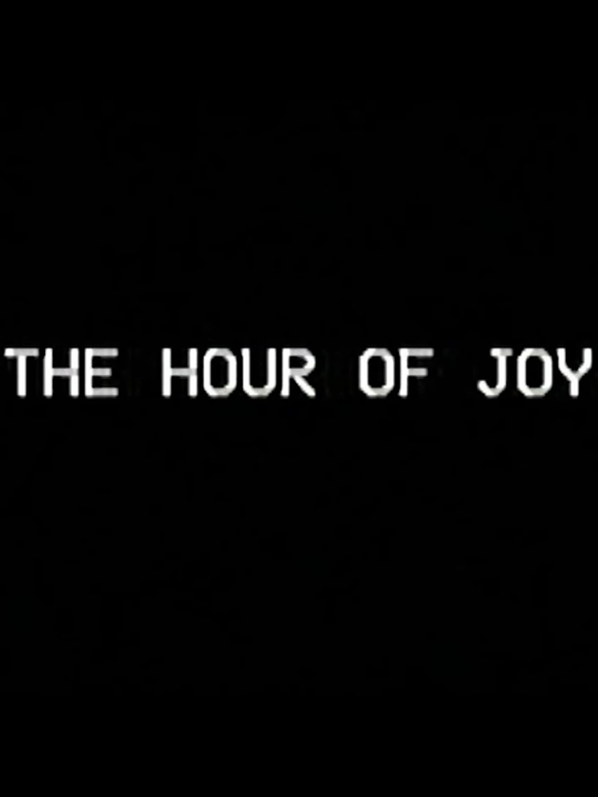 “The Hour of joy.” 대표 이미지