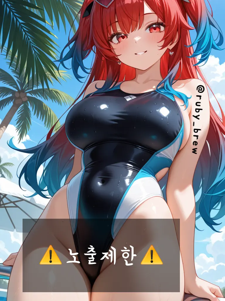Ruby_brew_official의 수영장은 그녀의 놀이터