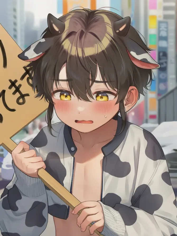 Kimishini_Tamae의 ミルク売りの牛少年